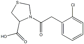 3-[(2-chlorophenyl)acetyl]-1,3-thiazolidine-4-carboxylic acid Struktur