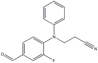 3-[(2-fluoro-4-formylphenyl)(phenyl)amino]propanenitrile Struktur