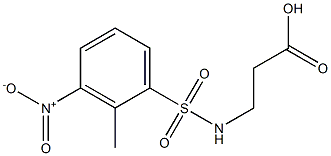 3-[(2-methyl-3-nitrobenzene)sulfonamido]propanoic acid Struktur