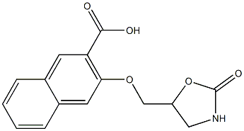 3-[(2-oxo-1,3-oxazolidin-5-yl)methoxy]naphthalene-2-carboxylic acid Struktur