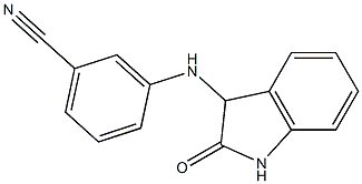 3-[(2-oxo-2,3-dihydro-1H-indol-3-yl)amino]benzonitrile Struktur