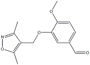 3-[(3,5-dimethyl-1,2-oxazol-4-yl)methoxy]-4-methoxybenzaldehyde Struktur