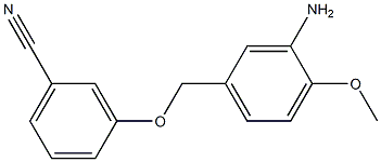 3-[(3-amino-4-methoxyphenyl)methoxy]benzonitrile Struktur