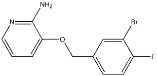 3-[(3-bromo-4-fluorophenyl)methoxy]pyridin-2-amine Struktur