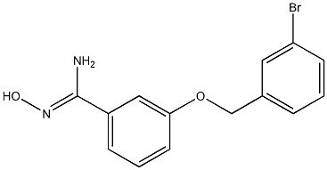 3-[(3-bromobenzyl)oxy]-N'-hydroxybenzenecarboximidamide Struktur