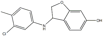 3-[(3-chloro-4-methylphenyl)amino]-2,3-dihydro-1-benzofuran-6-ol Struktur