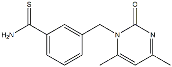 3-[(4,6-dimethyl-2-oxopyrimidin-1(2H)-yl)methyl]benzenecarbothioamide Struktur