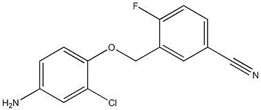 3-[(4-amino-2-chlorophenoxy)methyl]-4-fluorobenzonitrile Struktur