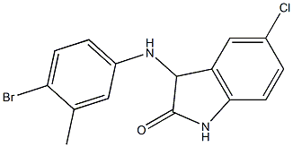 3-[(4-bromo-3-methylphenyl)amino]-5-chloro-2,3-dihydro-1H-indol-2-one Struktur