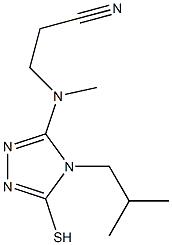 3-[(4-isobutyl-5-mercapto-4H-1,2,4-triazol-3-yl)(methyl)amino]propanenitrile Struktur