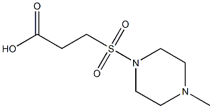 3-[(4-methylpiperazine-1-)sulfonyl]propanoic acid Struktur