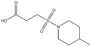 3-[(4-methylpiperidine-1-)sulfonyl]propanoic acid Struktur