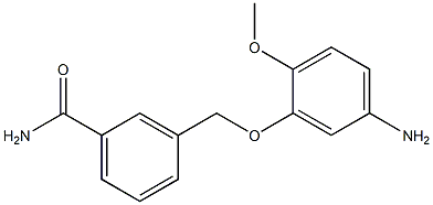 3-[(5-amino-2-methoxyphenoxy)methyl]benzamide Struktur