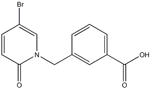 3-[(5-bromo-2-oxopyridin-1(2H)-yl)methyl]benzoic acid Struktur