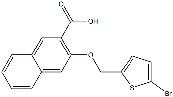 3-[(5-bromothiophen-2-yl)methoxy]naphthalene-2-carboxylic acid Struktur