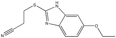 3-[(6-ethoxy-1H-1,3-benzodiazol-2-yl)sulfanyl]propanenitrile Struktur