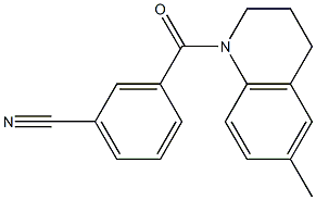 3-[(6-methyl-3,4-dihydroquinolin-1(2H)-yl)carbonyl]benzonitrile Struktur