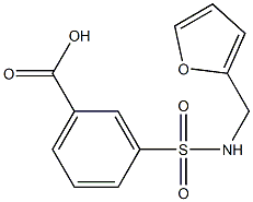 3-[(furan-2-ylmethyl)sulfamoyl]benzoic acid Struktur