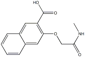 3-[(methylcarbamoyl)methoxy]naphthalene-2-carboxylic acid Struktur