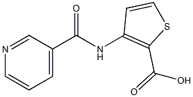 3-[(pyridin-3-ylcarbonyl)amino]thiophene-2-carboxylic acid Struktur