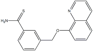 3-[(quinolin-8-yloxy)methyl]benzene-1-carbothioamide Struktur