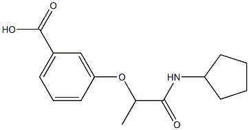 3-[1-(cyclopentylcarbamoyl)ethoxy]benzoic acid Struktur