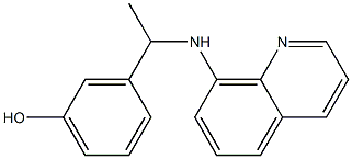 3-[1-(quinolin-8-ylamino)ethyl]phenol Struktur