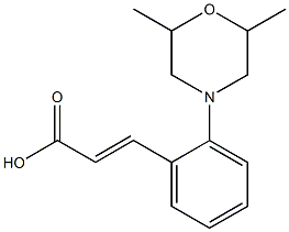 3-[2-(2,6-dimethylmorpholin-4-yl)phenyl]prop-2-enoic acid Struktur