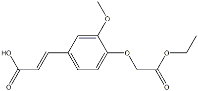 3-[4-(2-ethoxy-2-oxoethoxy)-3-methoxyphenyl]prop-2-enoic acid Struktur