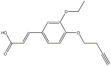 3-[4-(but-3-yn-1-yloxy)-3-ethoxyphenyl]prop-2-enoic acid Struktur