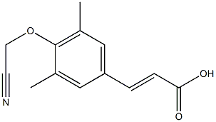 3-[4-(cyanomethoxy)-3,5-dimethylphenyl]prop-2-enoic acid Struktur