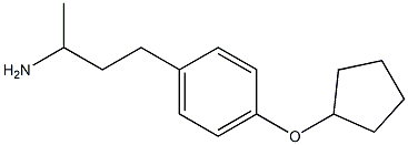 3-[4-(cyclopentyloxy)phenyl]-1-methylpropylamine Struktur