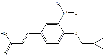 3-[4-(cyclopropylmethoxy)-3-nitrophenyl]prop-2-enoic acid Struktur