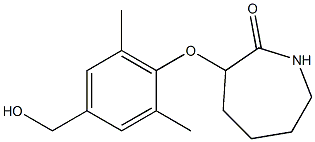 3-[4-(hydroxymethyl)-2,6-dimethylphenoxy]azepan-2-one Struktur