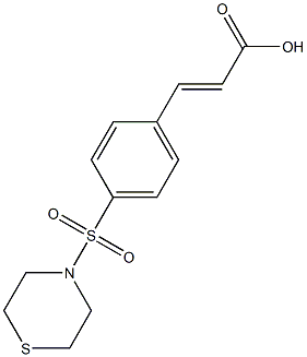 3-[4-(thiomorpholine-4-sulfonyl)phenyl]prop-2-enoic acid Struktur