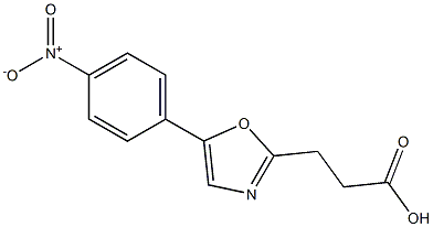 3-[5-(4-nitrophenyl)-1,3-oxazol-2-yl]propanoic acid Struktur