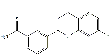 3-[5-methyl-2-(propan-2-yl)phenoxymethyl]benzene-1-carbothioamide Struktur