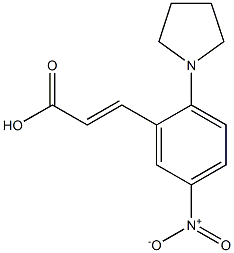 3-[5-nitro-2-(pyrrolidin-1-yl)phenyl]prop-2-enoic acid Struktur