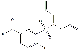 3-[bis(prop-2-en-1-yl)sulfamoyl]-4-fluorobenzoic acid Struktur