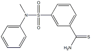 3-[methyl(phenyl)sulfamoyl]benzene-1-carbothioamide Struktur