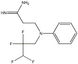 3-[phenyl(2,2,3,3-tetrafluoropropyl)amino]propanimidamide Struktur