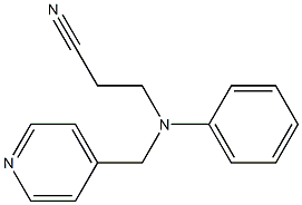 3-[phenyl(pyridin-4-ylmethyl)amino]propanenitrile Struktur