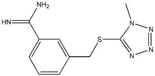 3-{[(1-methyl-1H-1,2,3,4-tetrazol-5-yl)sulfanyl]methyl}benzene-1-carboximidamide Struktur