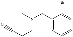 3-{[(2-bromophenyl)methyl](methyl)amino}propanenitrile Struktur