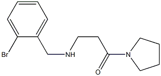 3-{[(2-bromophenyl)methyl]amino}-1-(pyrrolidin-1-yl)propan-1-one Struktur