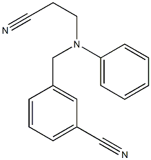 3-{[(2-cyanoethyl)(phenyl)amino]methyl}benzonitrile Struktur