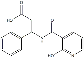 3-{[(2-hydroxypyridin-3-yl)carbonyl]amino}-3-phenylpropanoic acid Struktur