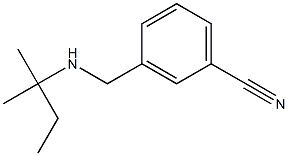 3-{[(2-methylbutan-2-yl)amino]methyl}benzonitrile Struktur