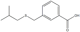 3-{[(2-methylpropyl)sulfanyl]methyl}benzoic acid Struktur