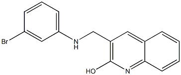 3-{[(3-bromophenyl)amino]methyl}quinolin-2-ol Struktur